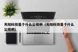 天阳科技是个什么公司啊（天阳科技是个什么公司啊）